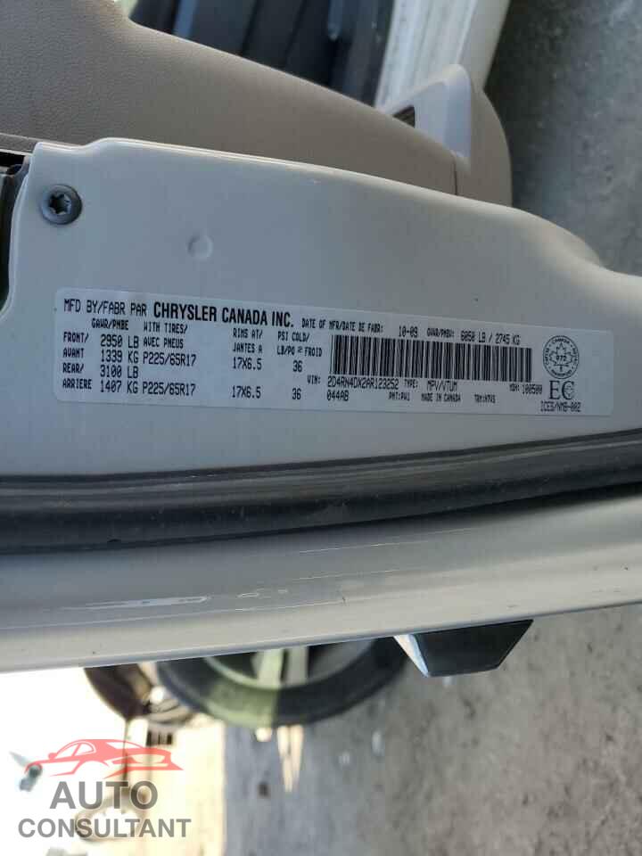 DODGE CARAVAN 2010 - 2D4RN4DX2AR123252