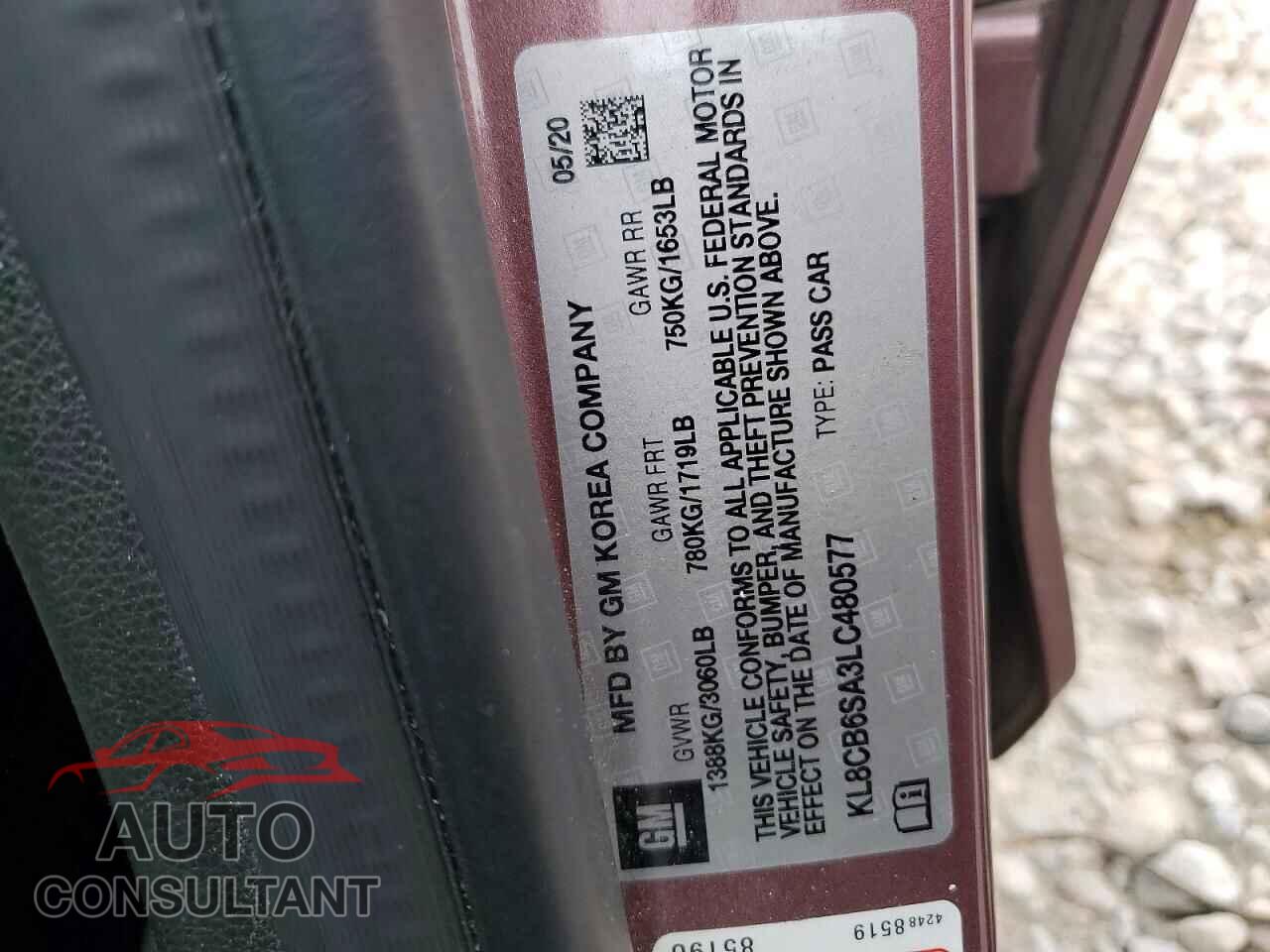 CHEVROLET SPARK 2020 - KL8CB6SA3LC480577