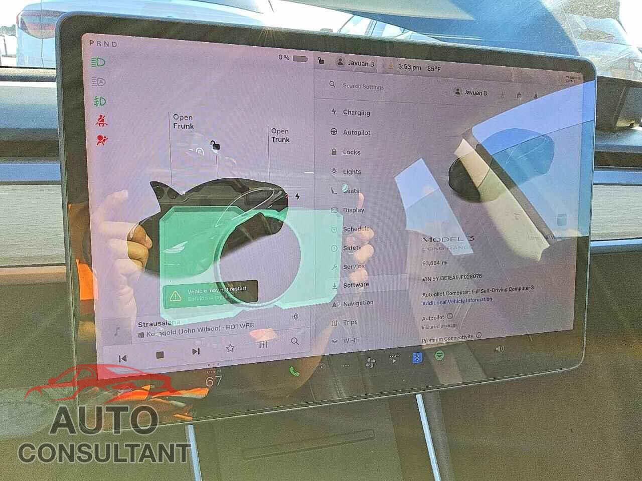 TESLA MODEL 3 2018 - 5YJ3E1EA9JF028078
