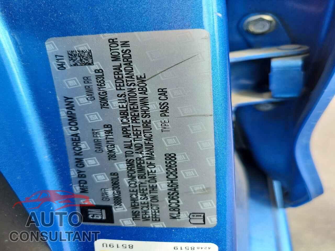CHEVROLET SPARK 2017 - KL8CD6SA6HC826588