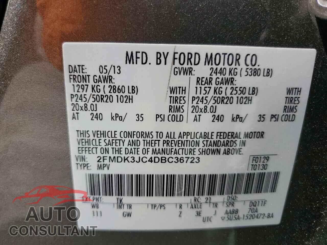 FORD EDGE 2013 - 2FMDK3JC4DBC36723