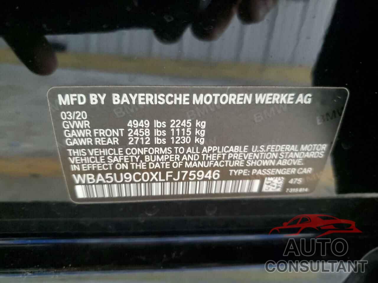 BMW M3 2020 - WBA5U9C0XLFJ75946