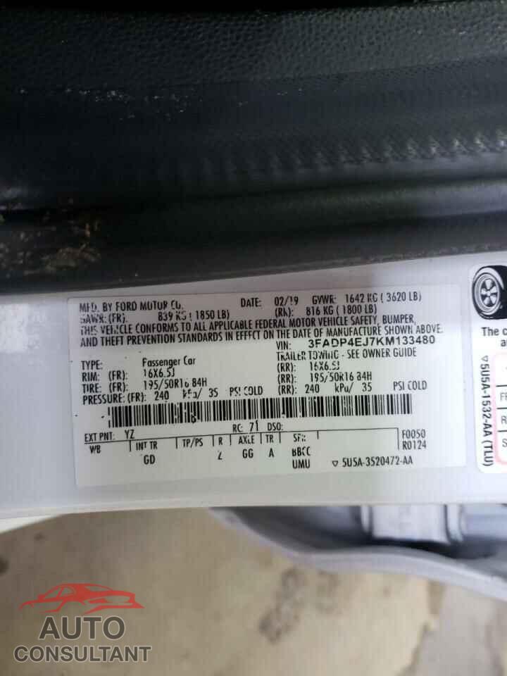 FORD FIESTA 2019 - 3FADP4EJ7KM133480