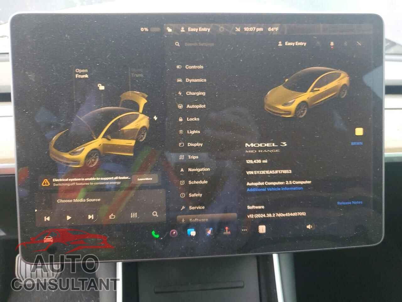 TESLA MODEL 3 2018 - 5YJ3E1EA5JF171853
