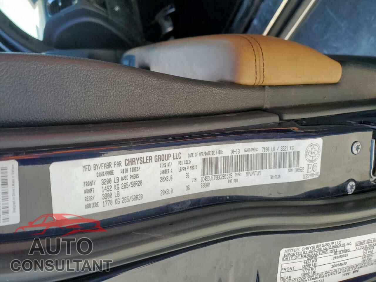 DODGE DURANGO 2014 - 1C4SDJET5EC281515