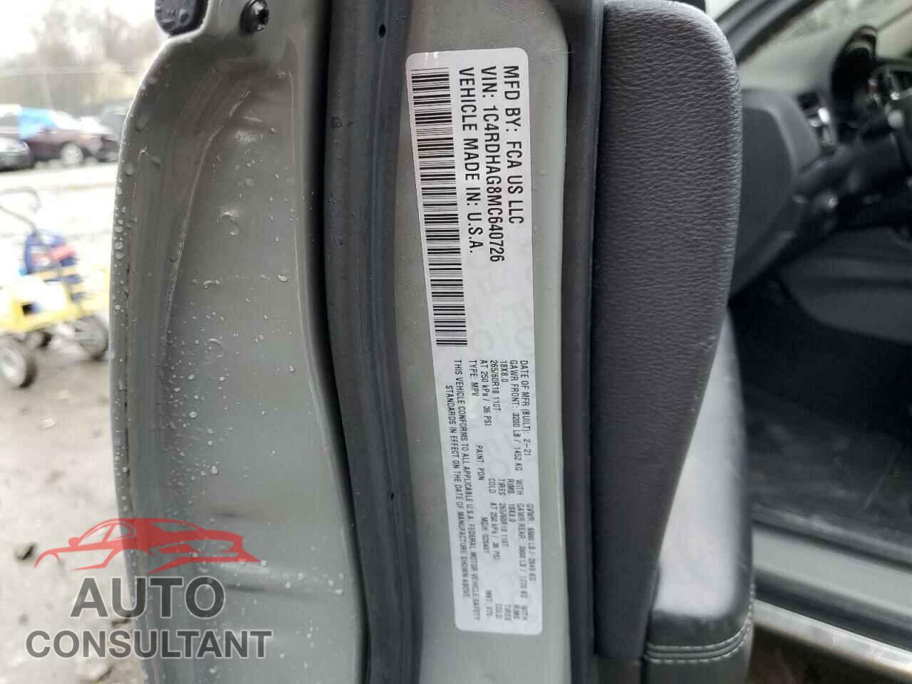 DODGE DURANGO 2021 - 1C4RDHAG8MC640726