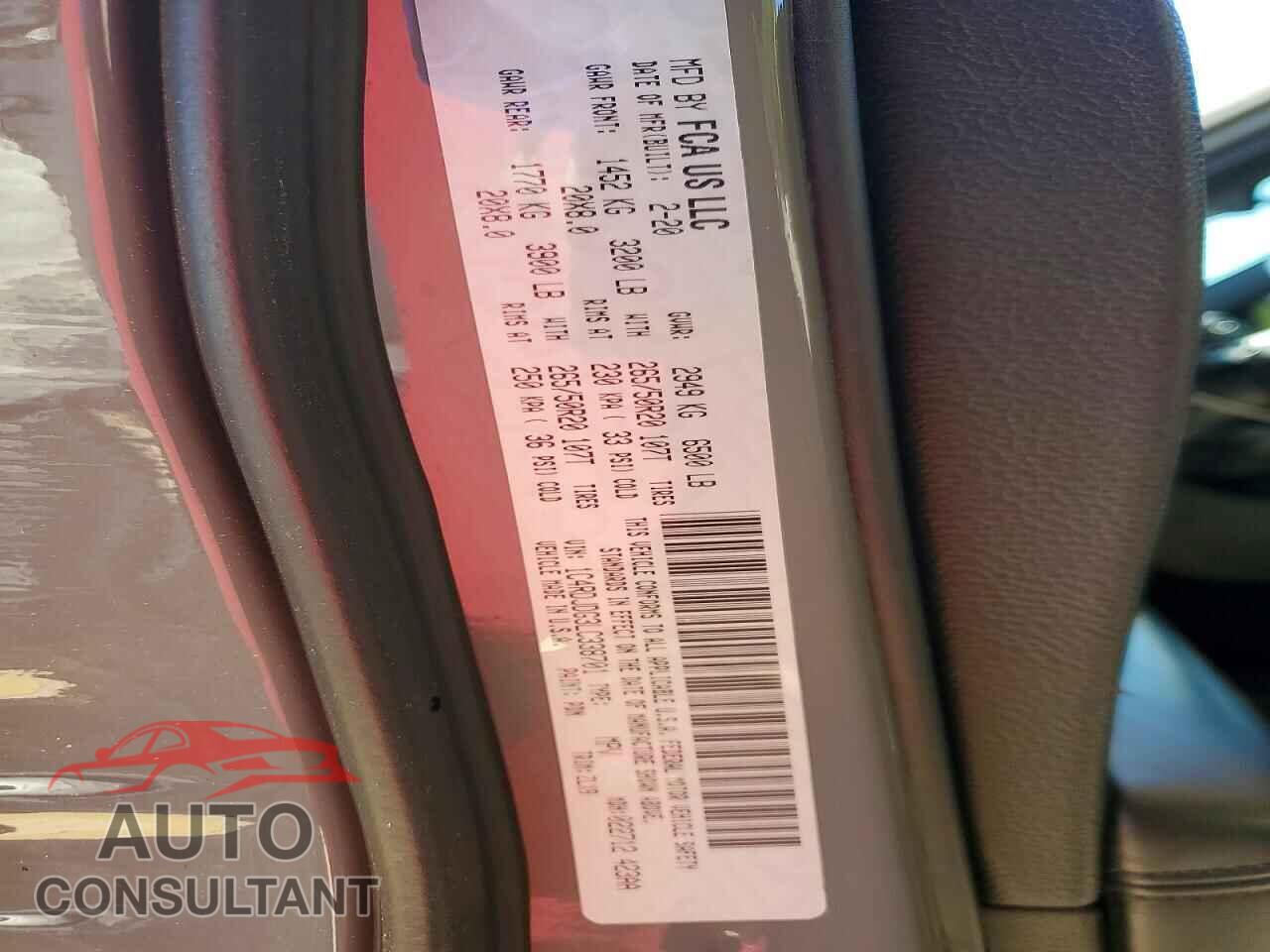 DODGE DURANGO 2020 - 1C4RDJDG3LC338701