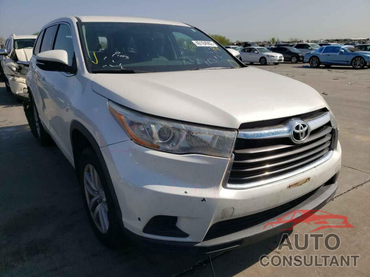 TOYOTA HIGHLANDER 2016 - 5TDZARFH3GS018537