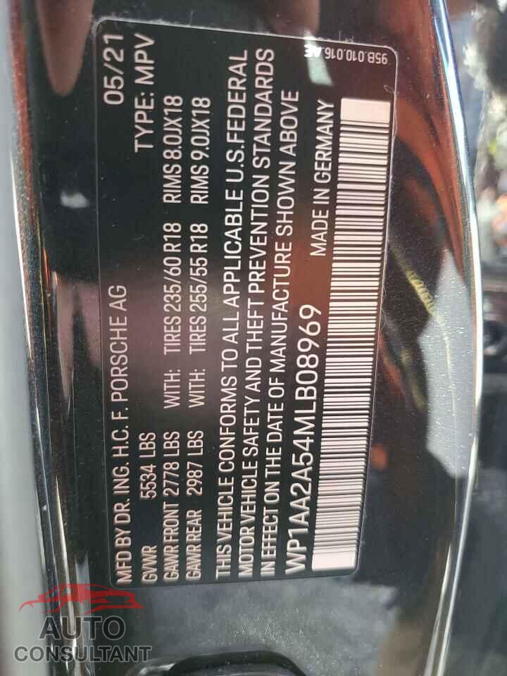 PORSCHE MACAN 2021 - WP1AA2A54MLB08969