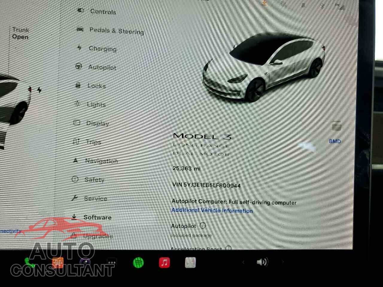 TESLA MODEL 3 2020 - 5YJ3E1EB5LF800944