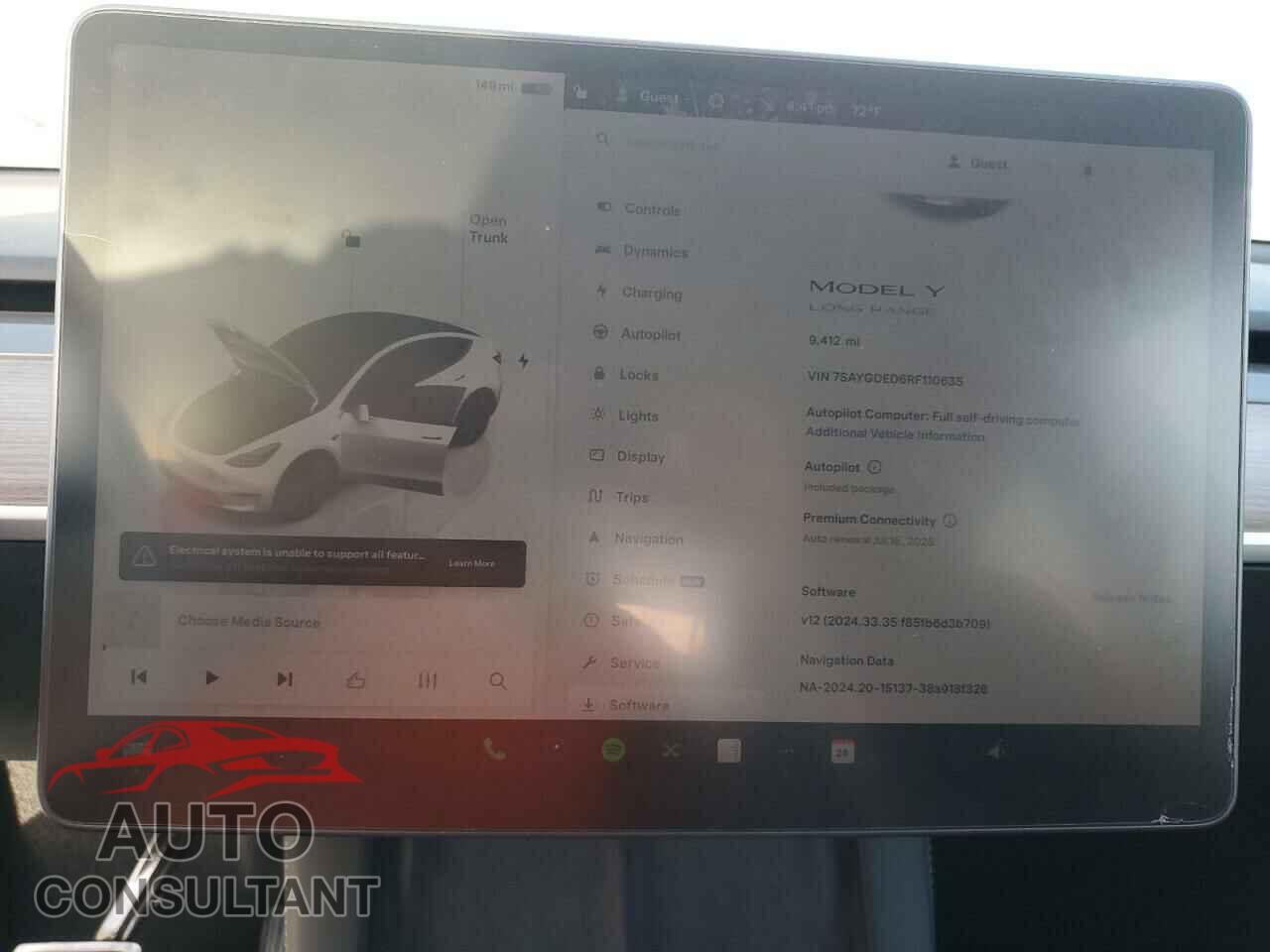 TESLA MODEL Y 2024 - 7SAYGDED6RF110635
