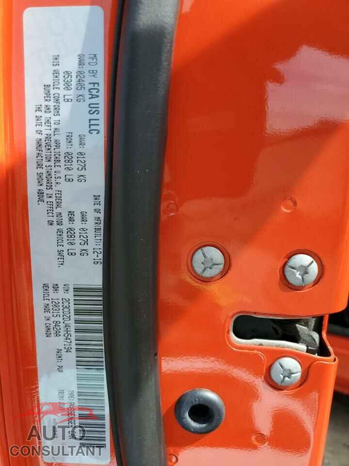 DODGE CHALLENGER 2017 - 2C3CDZDJ4HH547194