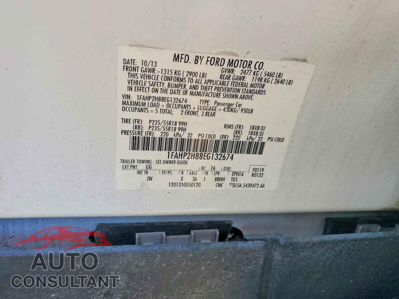 FORD TAURUS 2014 - 1FAHP2H88EG132674