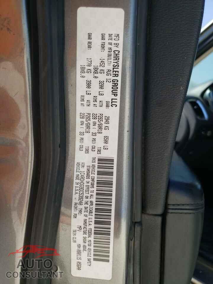 DODGE DURANGO 2013 - 1C4RDHDG9DC539240