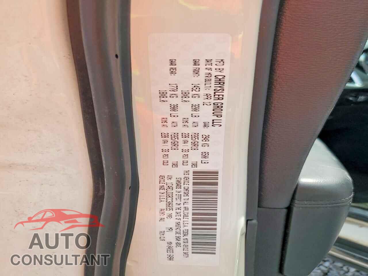 DODGE DURANGO 2012 - 1C4RDJDG8CC306035