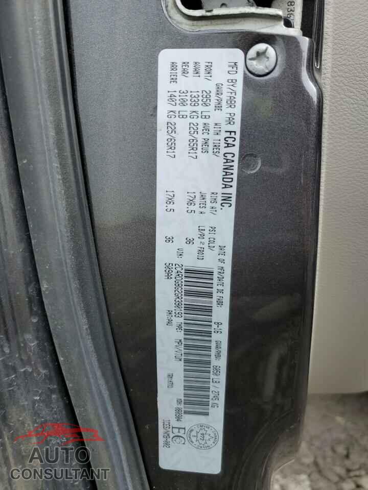 DODGE CARAVAN 2016 - 2C4RDGBG2GR390193