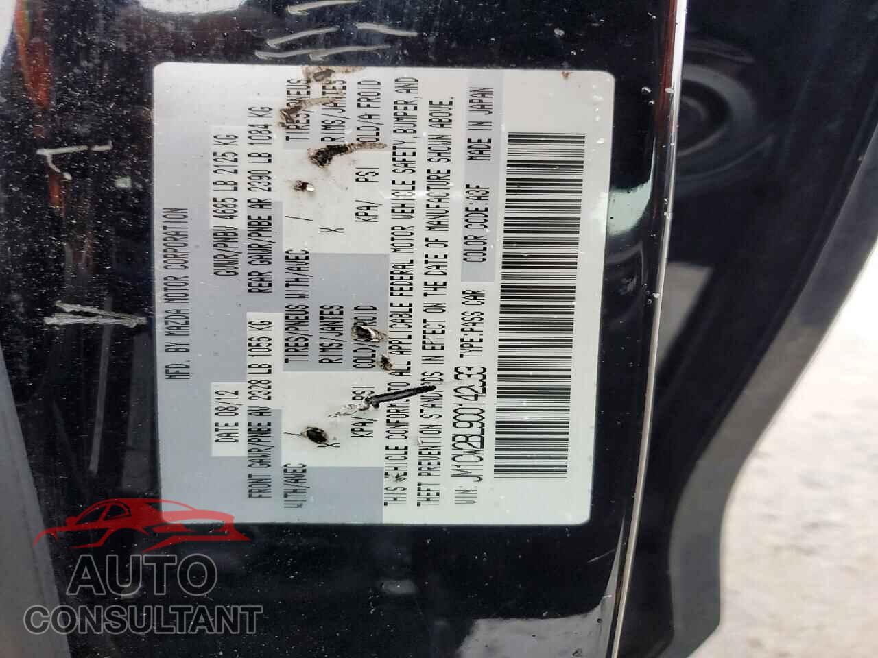 MAZDA 5 2012 - JM1CW2BL9C0142933