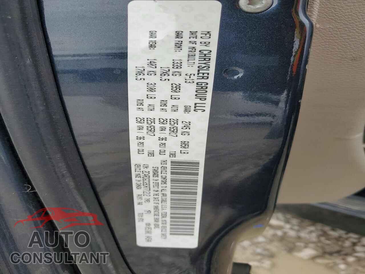 DODGE CARAVAN 2013 - 2C4RDGCG9DR771212