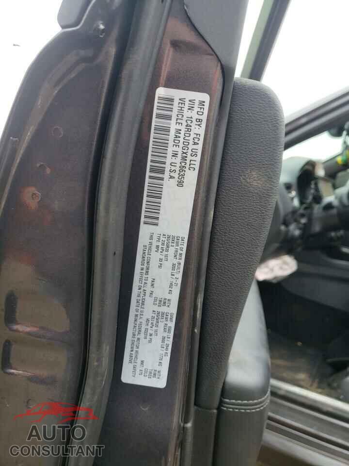 DODGE DURANGO 2021 - 1C4RDJDGXMC663590