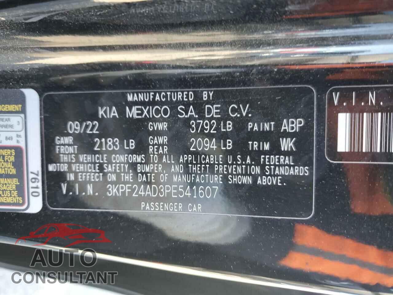 KIA FORTE 2023 - 3KPF24AD3PE541607
