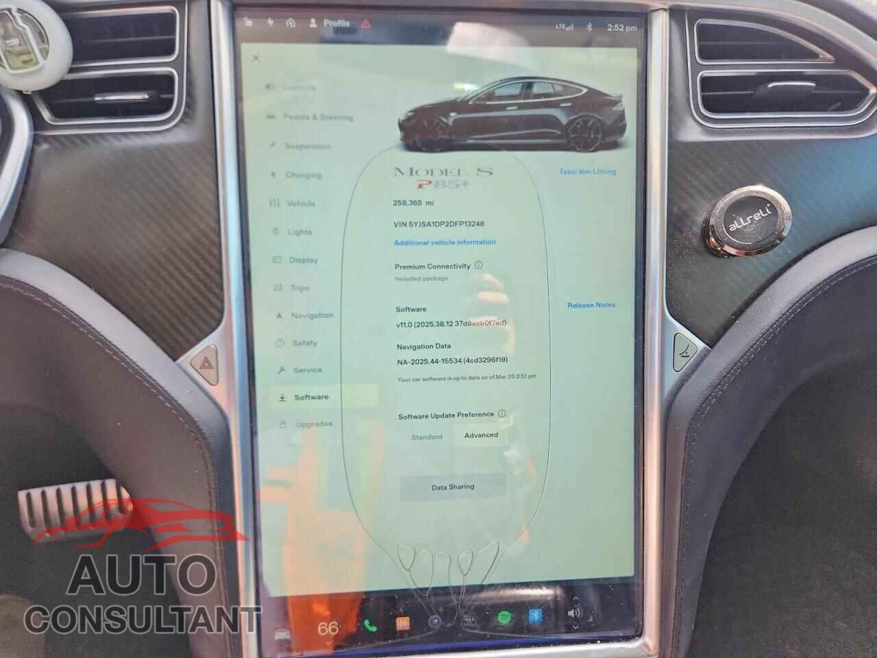 TESLA MODEL S 2013 - 5YJSA1DP2DFP13248