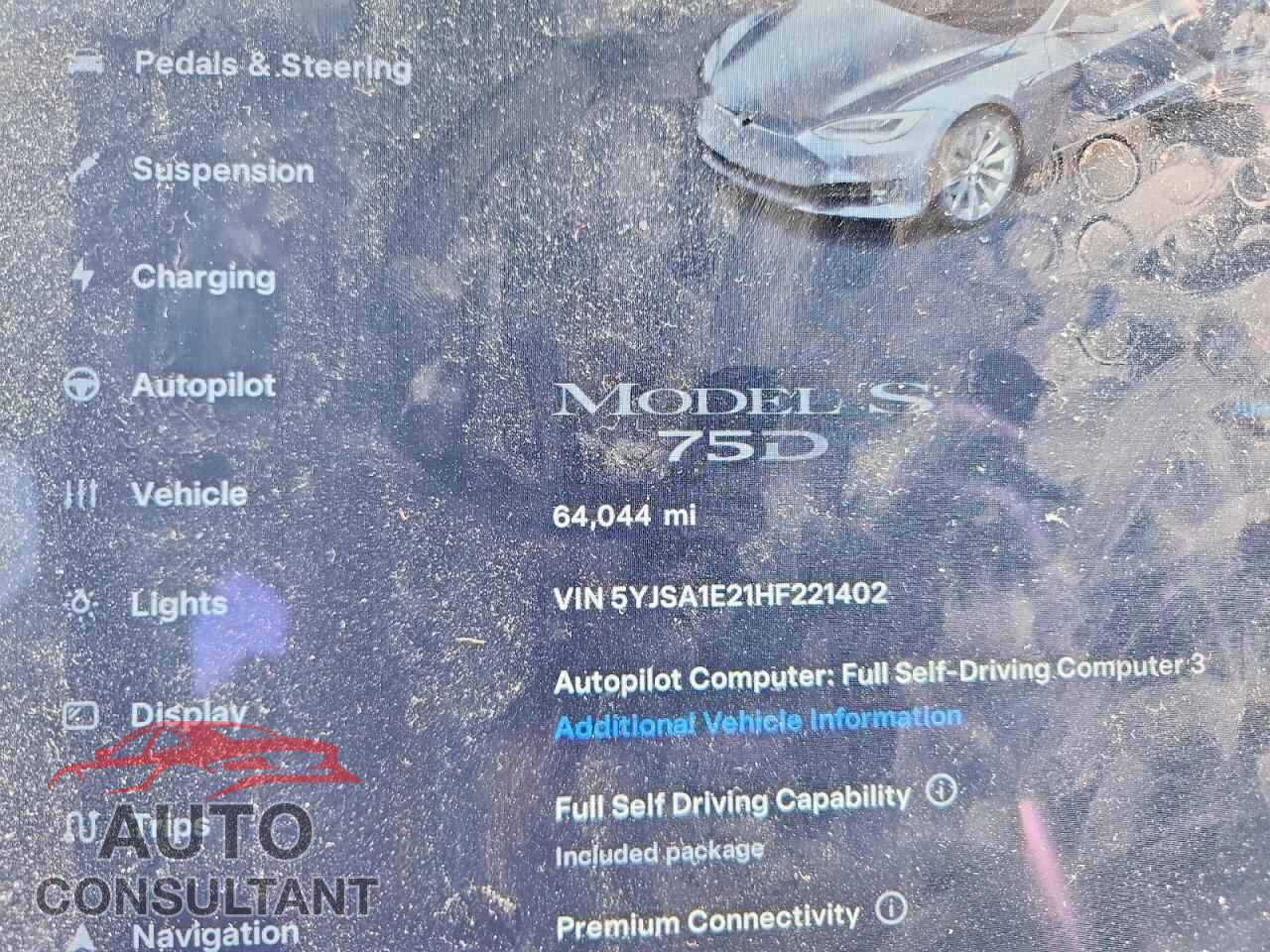 TESLA MODEL S 2017 - 5YJSA1E21HF221402