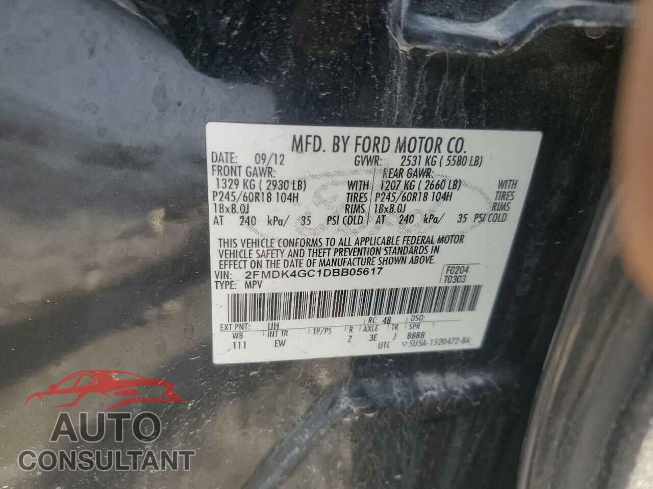 FORD EDGE 2013 - 2FMDK4GC1DBB05617