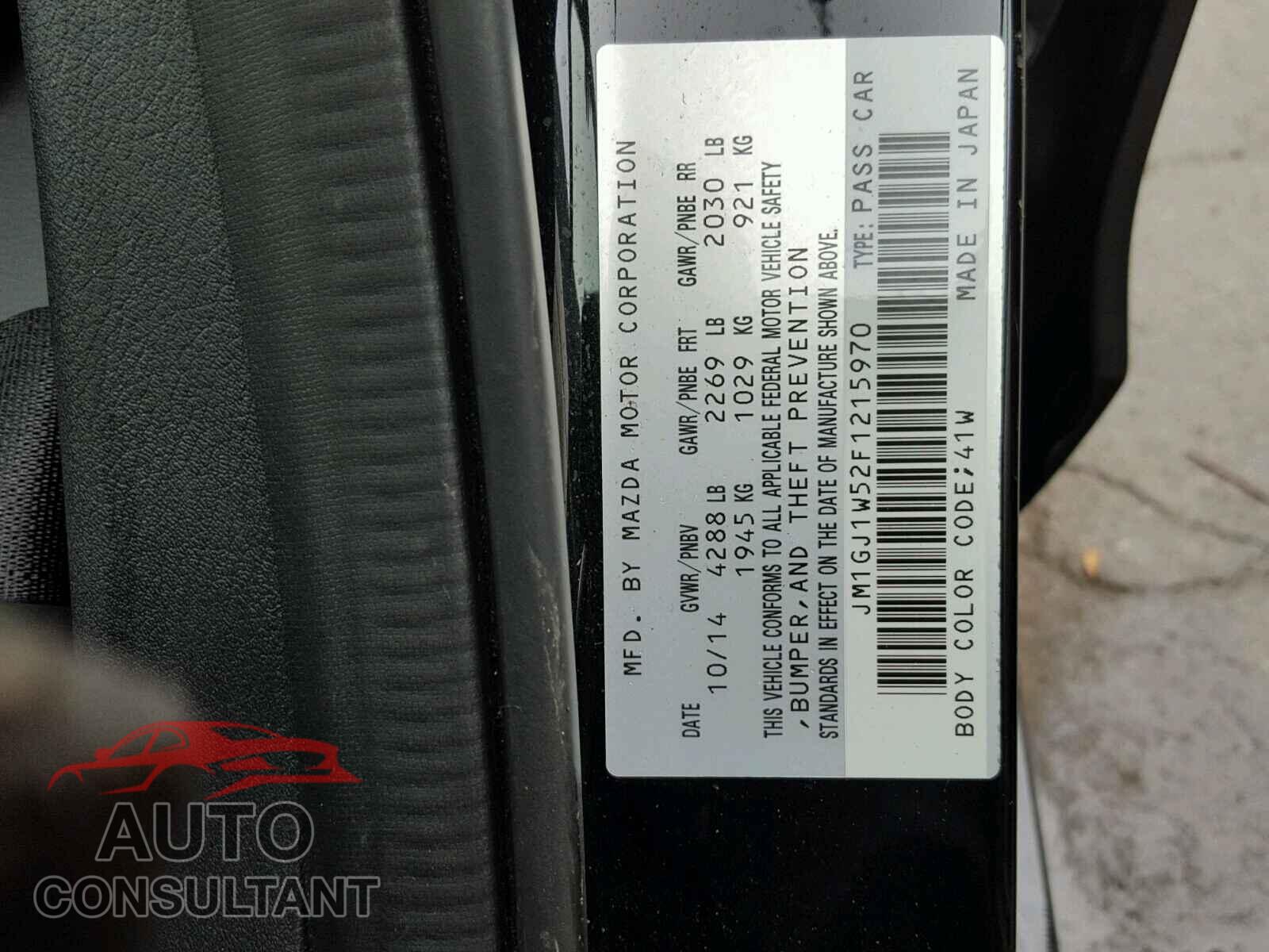 MAZDA 6 2015 - JM1GJ1W52F1215970