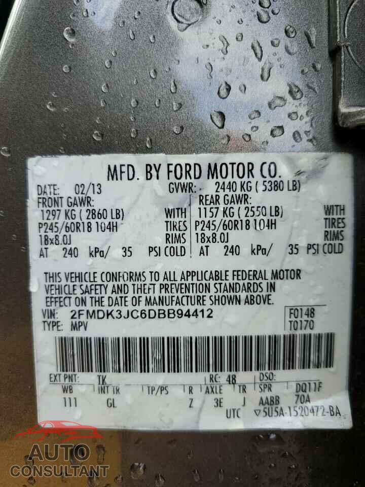 FORD EDGE 2013 - 2FMDK3JC6DBB94412