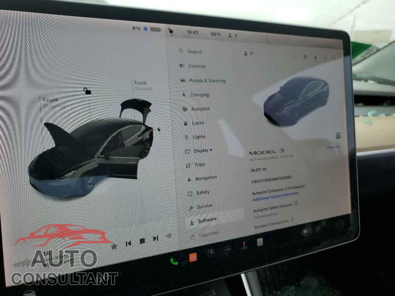 TESLA MODEL 3 2019 - 5YJ3E1EA9KF304583