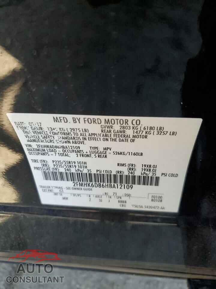 FORD FLEX 2017 - 2FMHK6D86HBA12109
