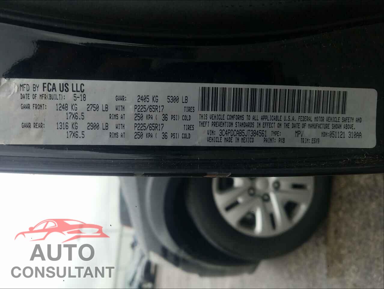 DODGE JOURNEY 2018 - 3C4PDCAB5JT384561