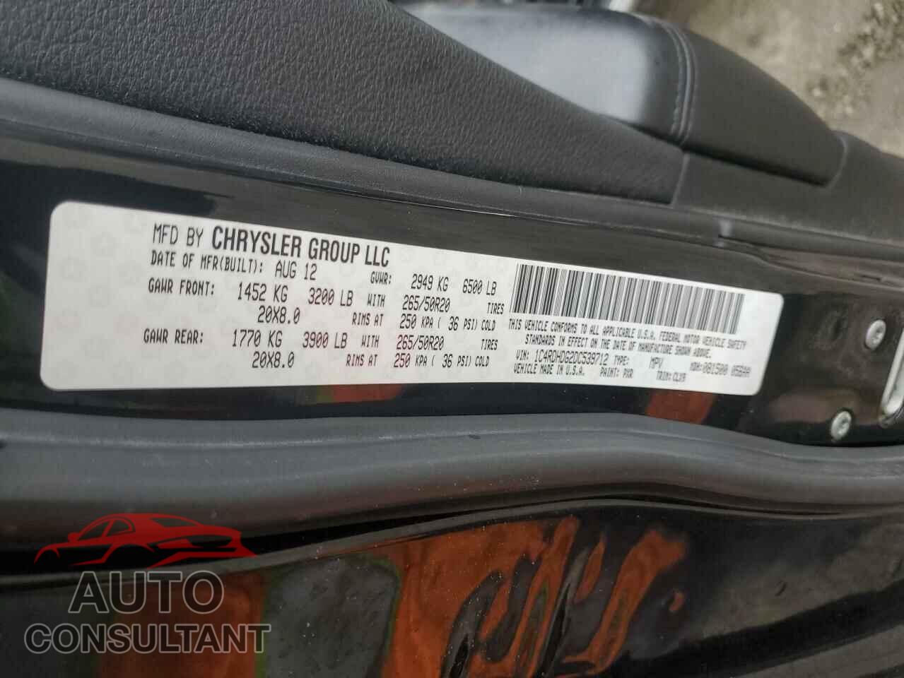 DODGE DURANGO 2013 - 1C4RDHDG2DC539712