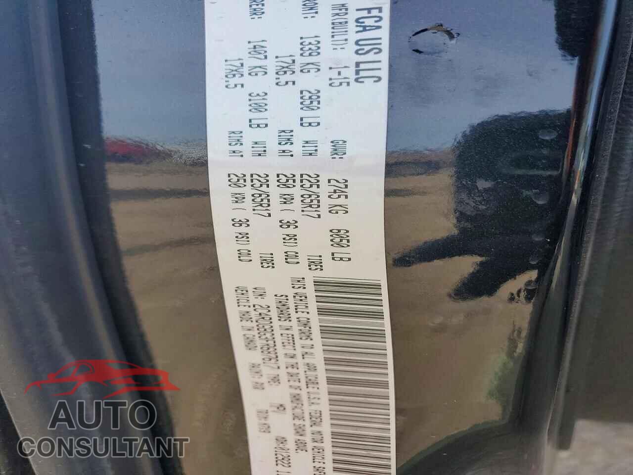 DODGE CARAVAN 2015 - 2C4RDGBG3FR687617