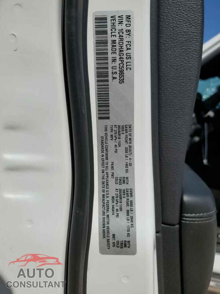 DODGE DURANGO 2023 - 1C4RDHAG4PC596535