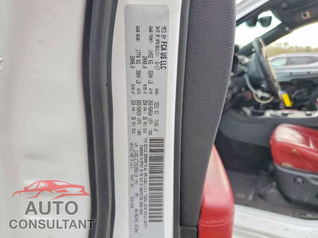 DODGE DURANGO 2017 - 1C4SDJCT2HC958110