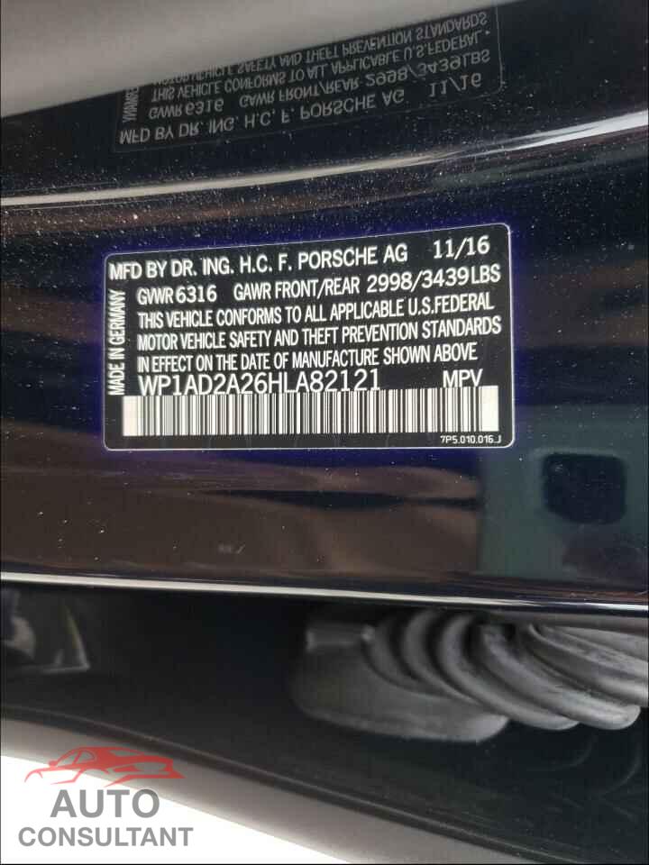 PORSCHE CAYENNE 2017 - WP1AD2A26HLA82121