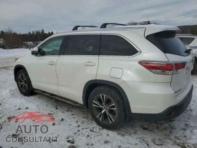 TOYOTA HIGHLANDER 2016 - 5TDJKRFH3GS320694