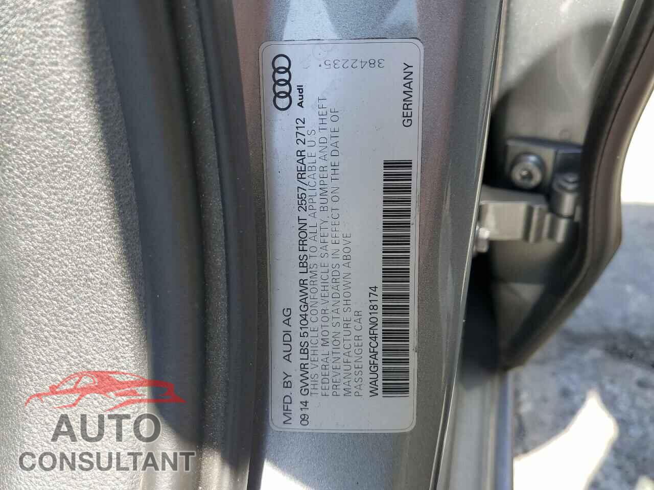 AUDI A6 2015 - WAUGFAFC4FN018174