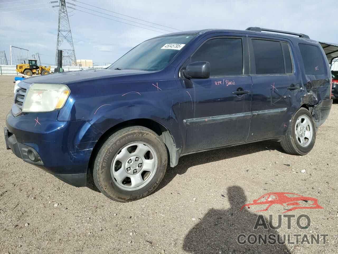 HONDA PILOT 2013 - 5FNYF3H21DB019611