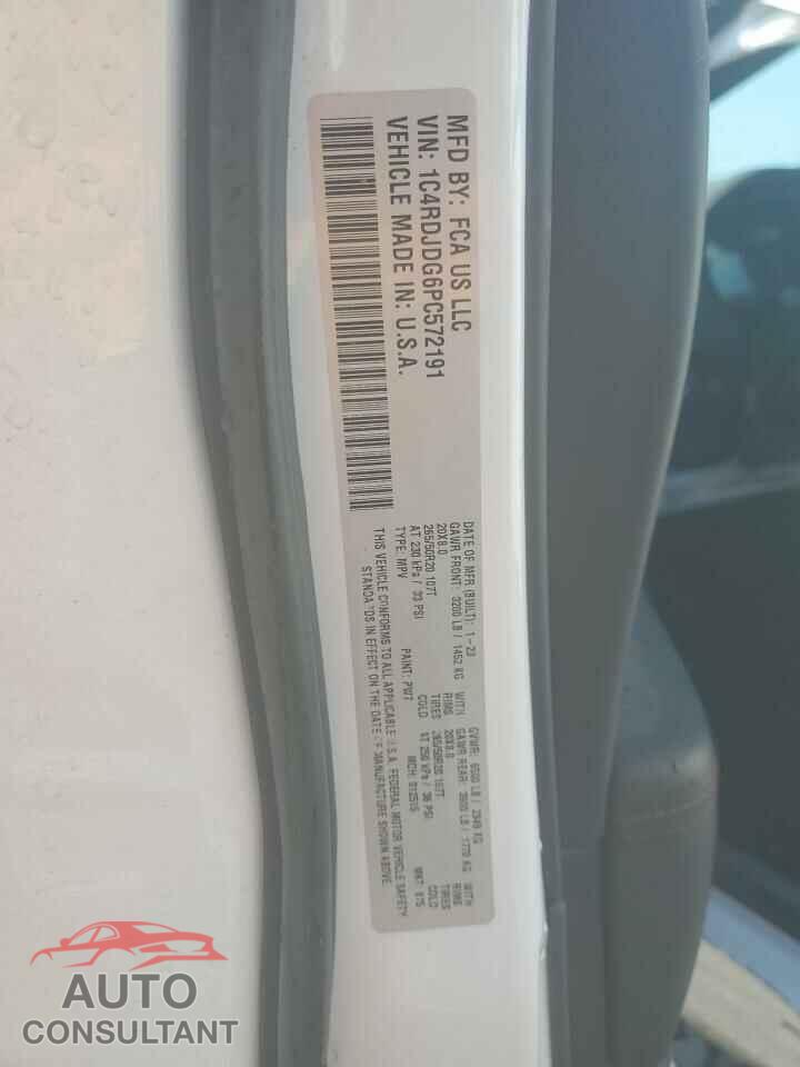 DODGE DURANGO 2023 - 1C4RDJDG6PC572191