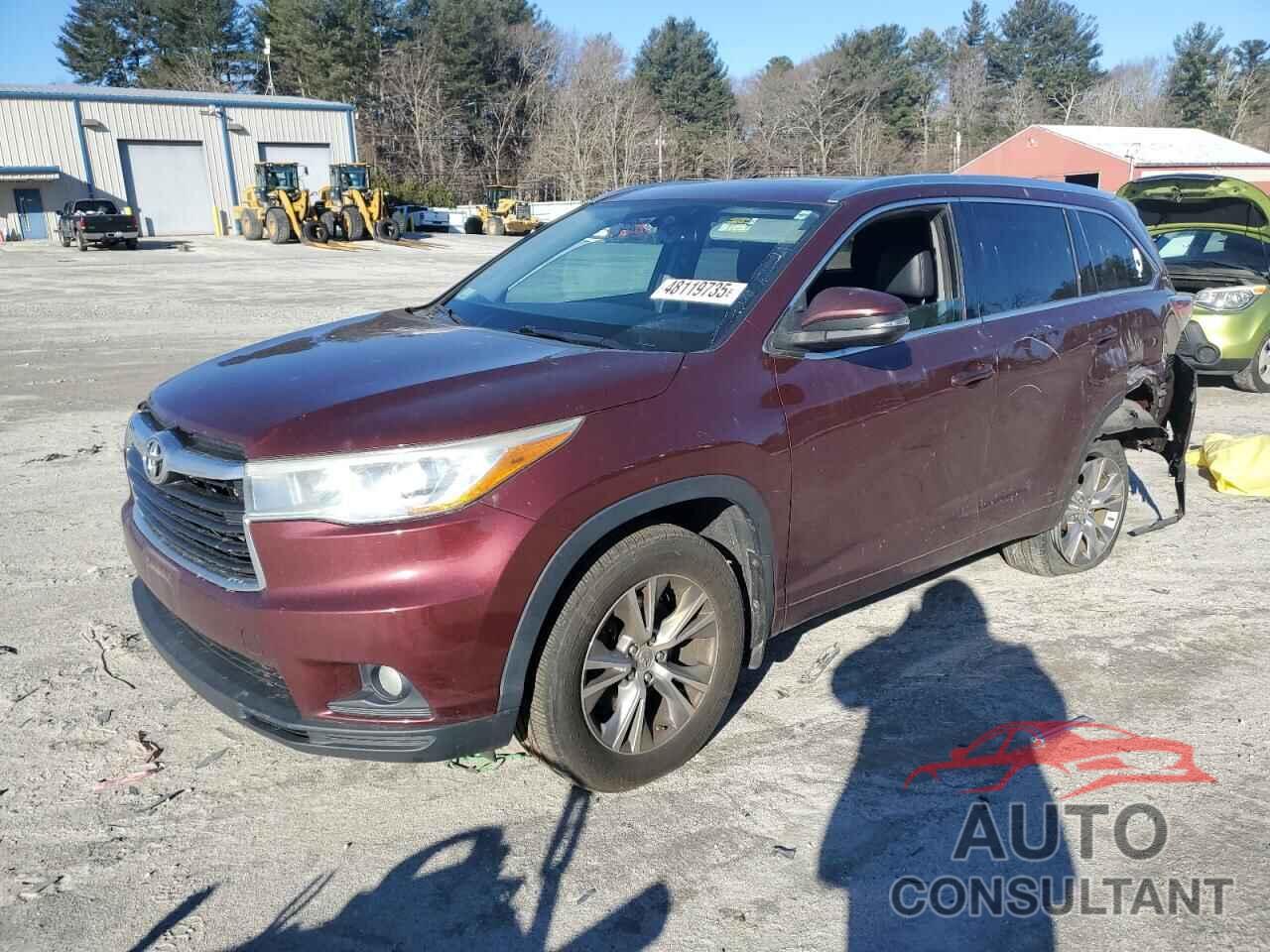 TOYOTA HIGHLANDER 2015 - 5TDJKRFH6FS203061