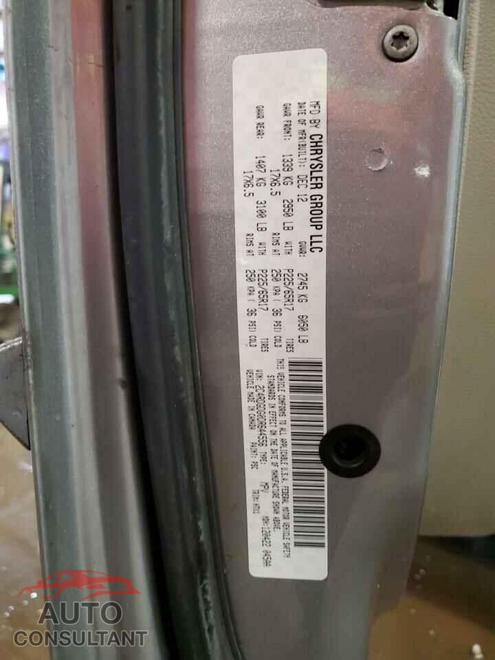 DODGE CARAVAN 2013 - 2C4RDGDG0DR644556