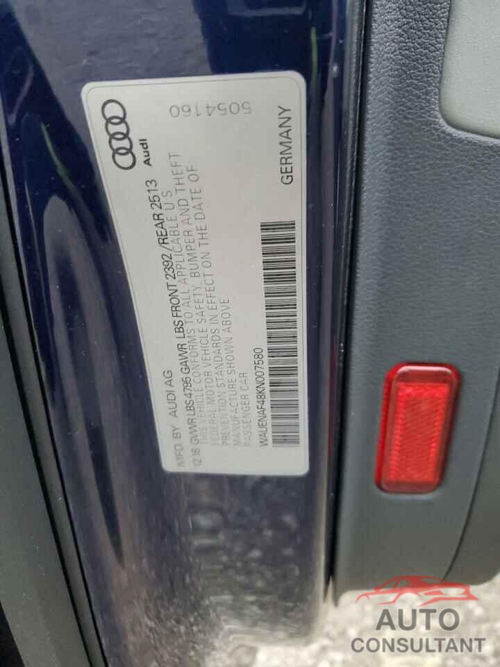 AUDI A4 2019 - WAUENAF48KN007580