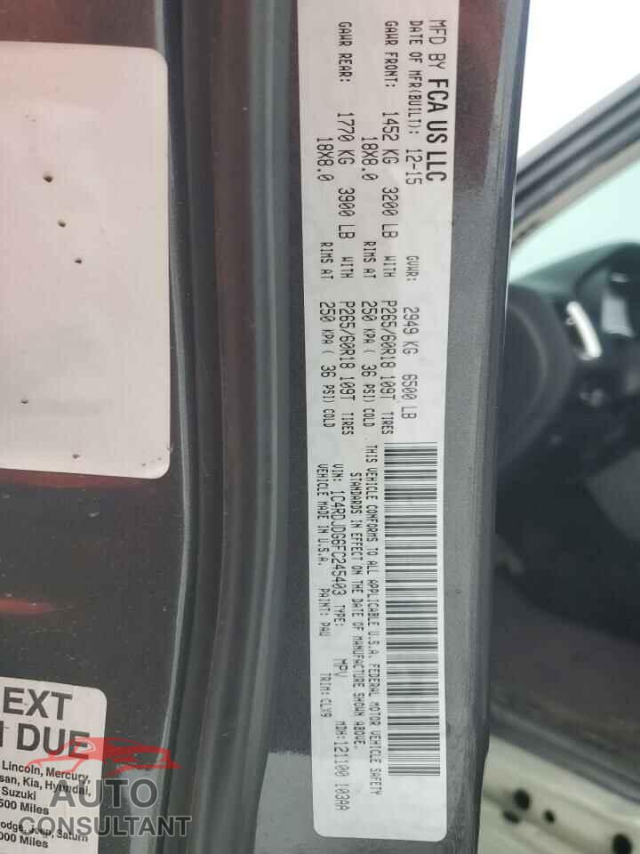 DODGE DURANGO 2015 - 1C4RDJDG6FC245403
