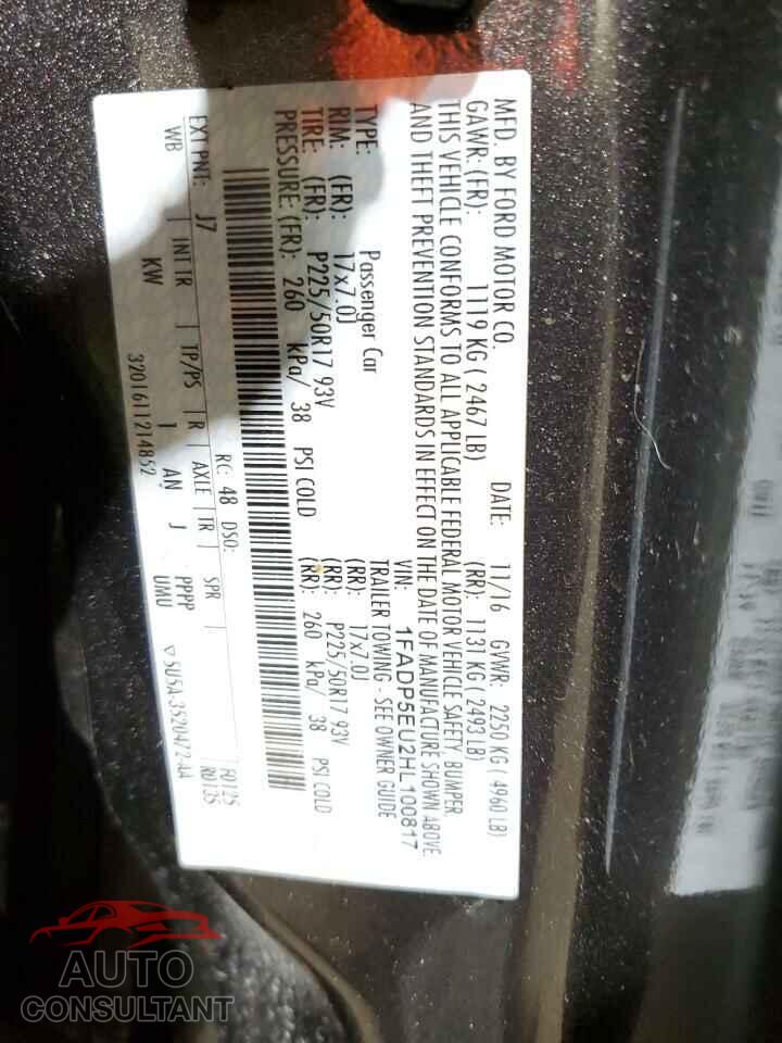 FORD CMAX 2017 - 1FADP5EU2HL100817