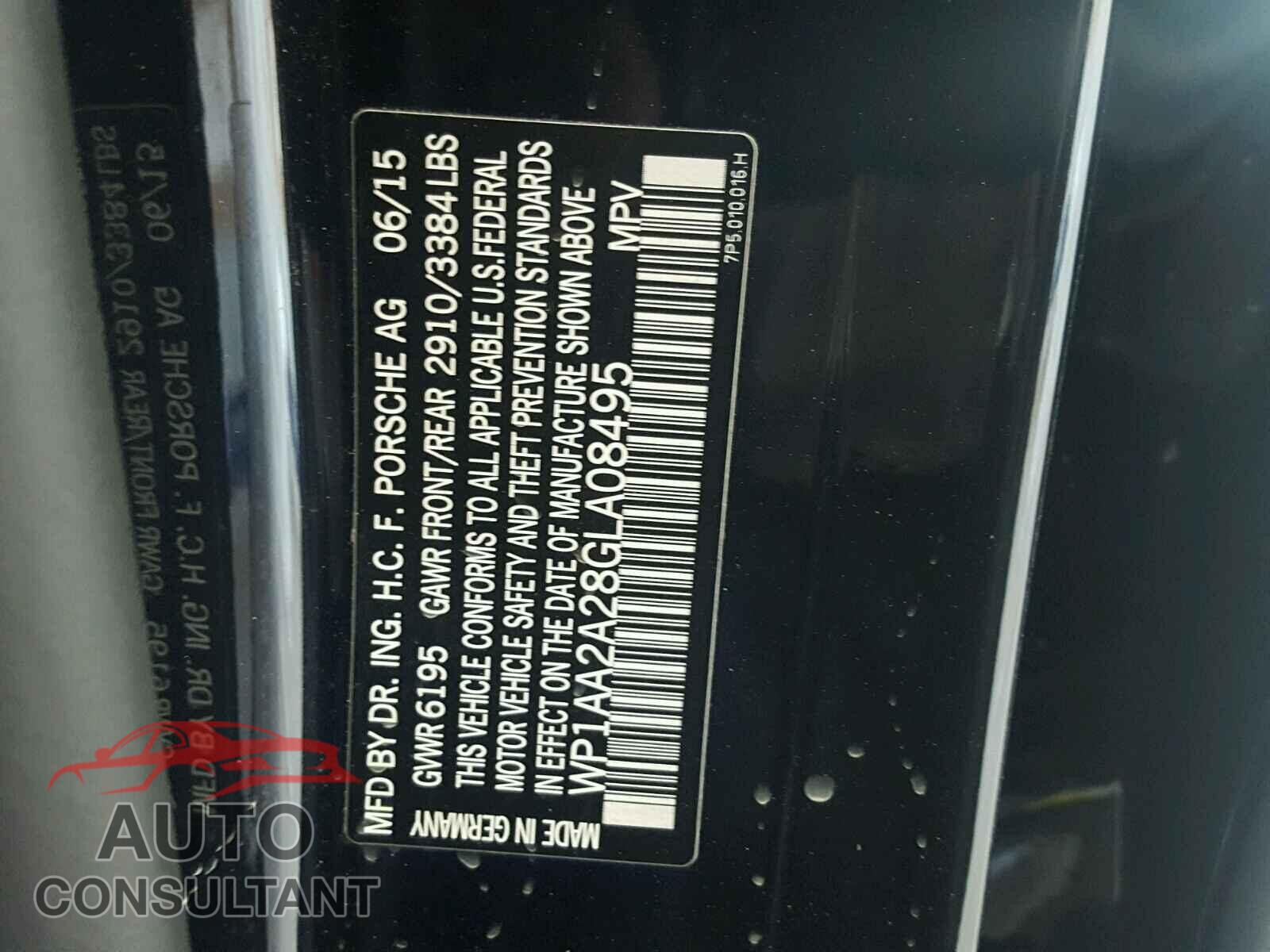 PORSCHE CAYENNE 2016 - WP1AA2A28GLA08495