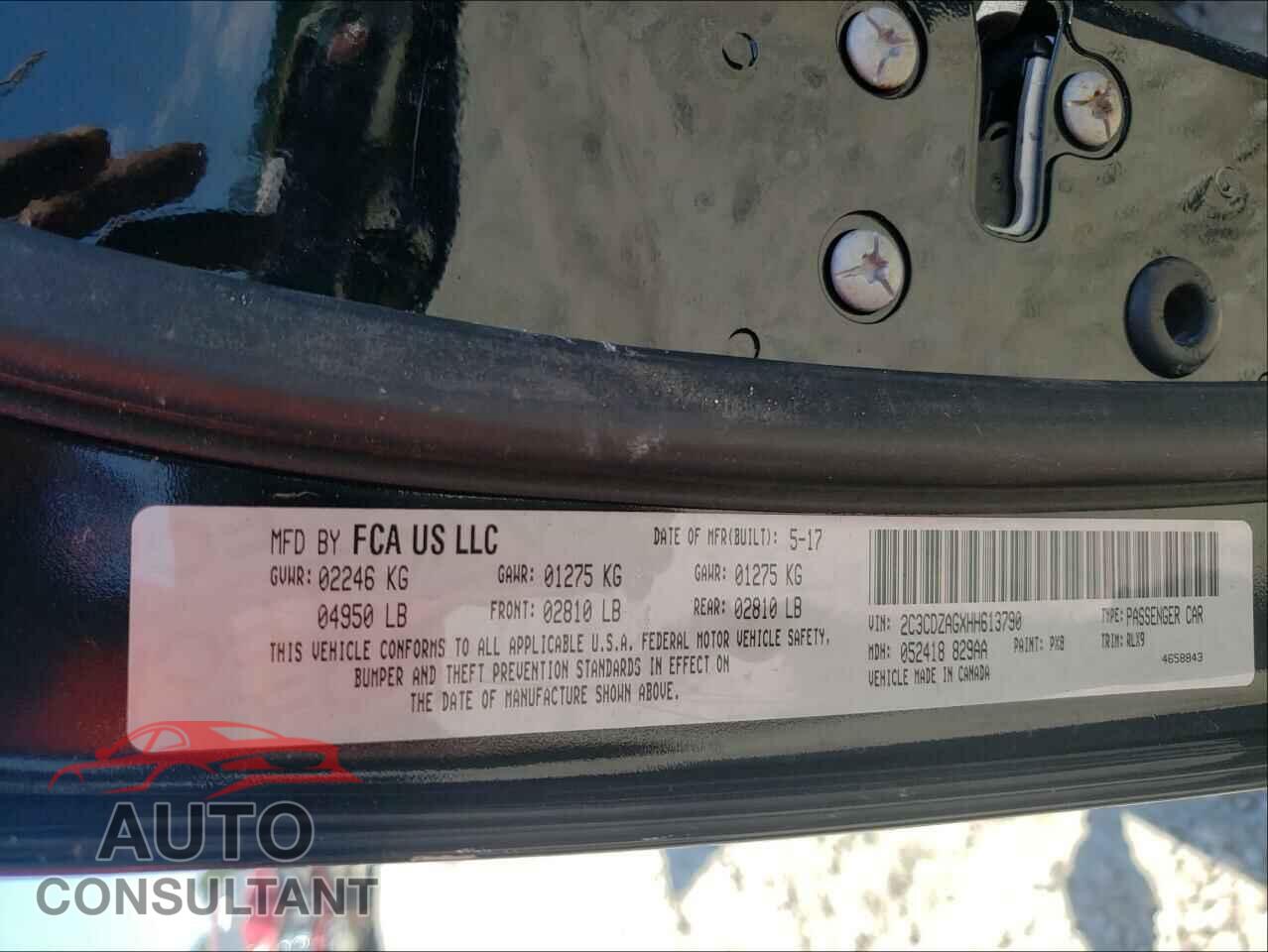 DODGE CHALLENGER 2016 - 2C3CDZAGXHH613790