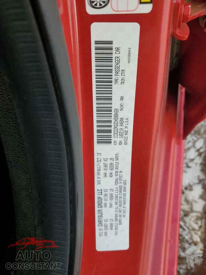 DODGE AVENGER 2013 - 1C3CDZAG2DN588420