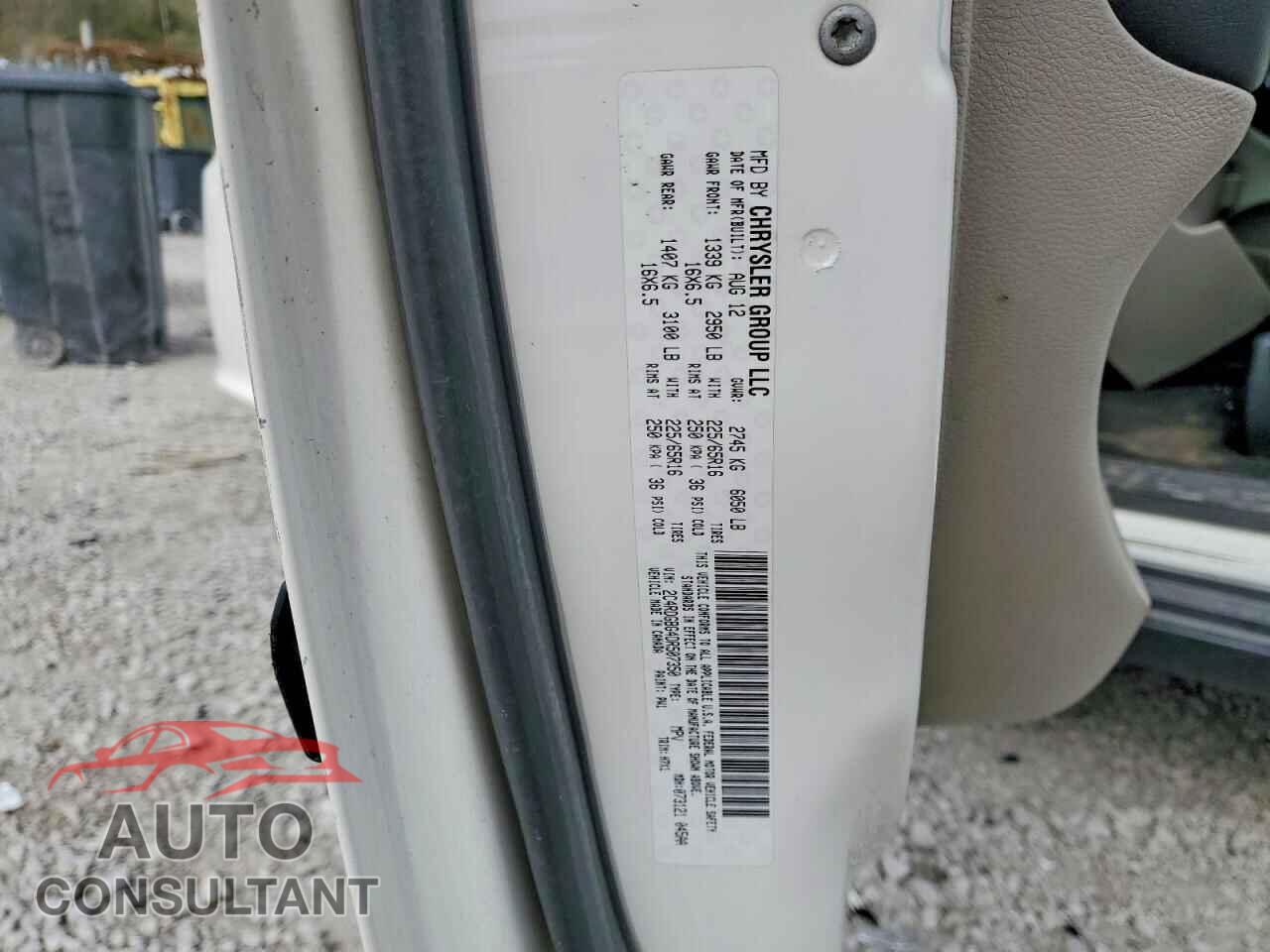 DODGE CARAVAN 2013 - 2C4RDGBG4DR507350